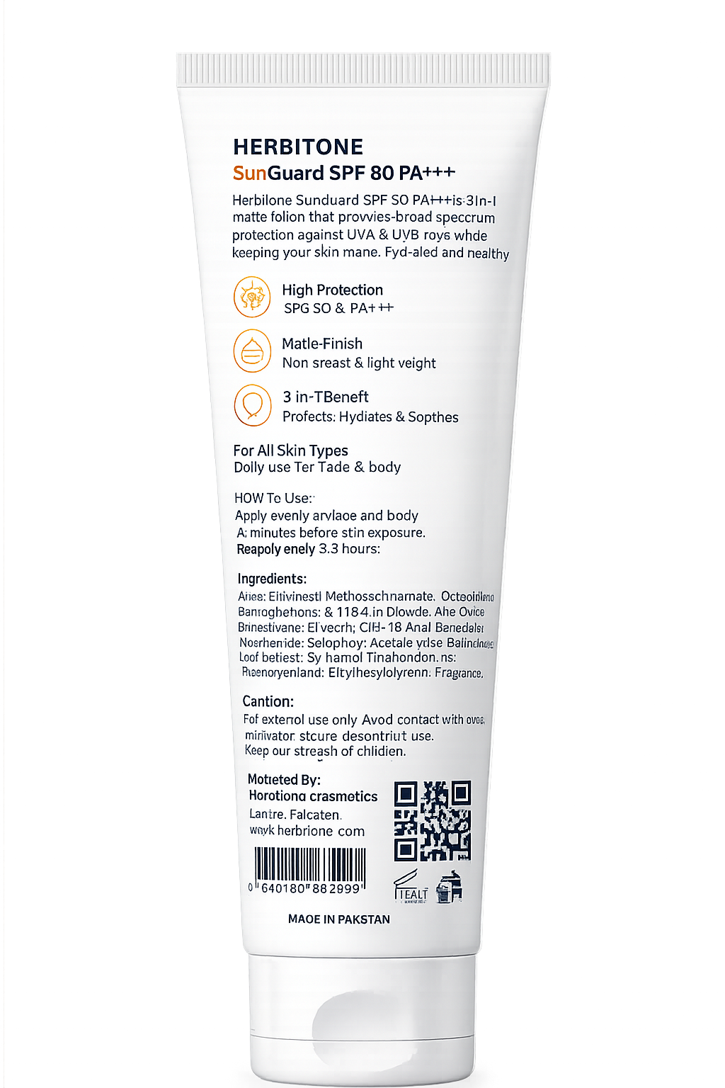HERBITONE SUN GUARD SPF 60 – Broad Spectrum Lightweight Sunscreen With Niacinamide & Vitamin C
