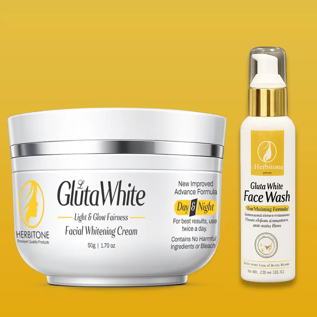 Herbitone Double Glow Bundle – Gluta White Cream & Face Wash Combo Pakistan