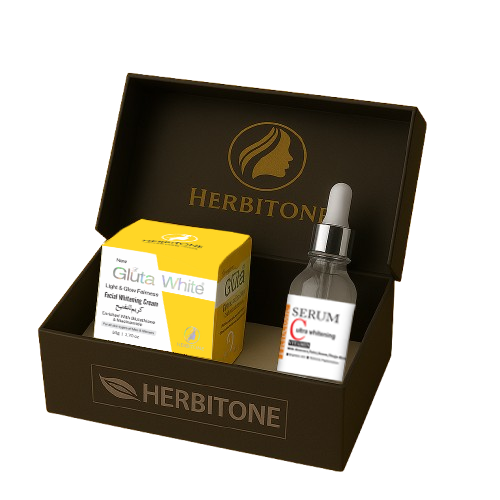 Herbitone Double Glow Combo gluta white cream and brightening serum bundle Pakistan