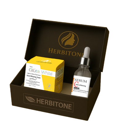 Herbitone Double Glow Combo gluta white cream and brightening serum bundle Pakistan