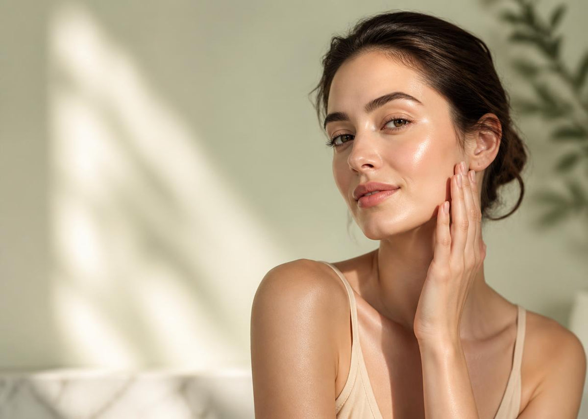 Woman with luminous, healthy-looking skin